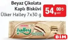 ÜLKER HALLEY BEYAZ ÇİKOLATA KAPLI BİSKÜVİ 210 G ÜLKER HALLEY BEYAZ ÇİKOLATA KAPLI BİSKÜVİ 210 G